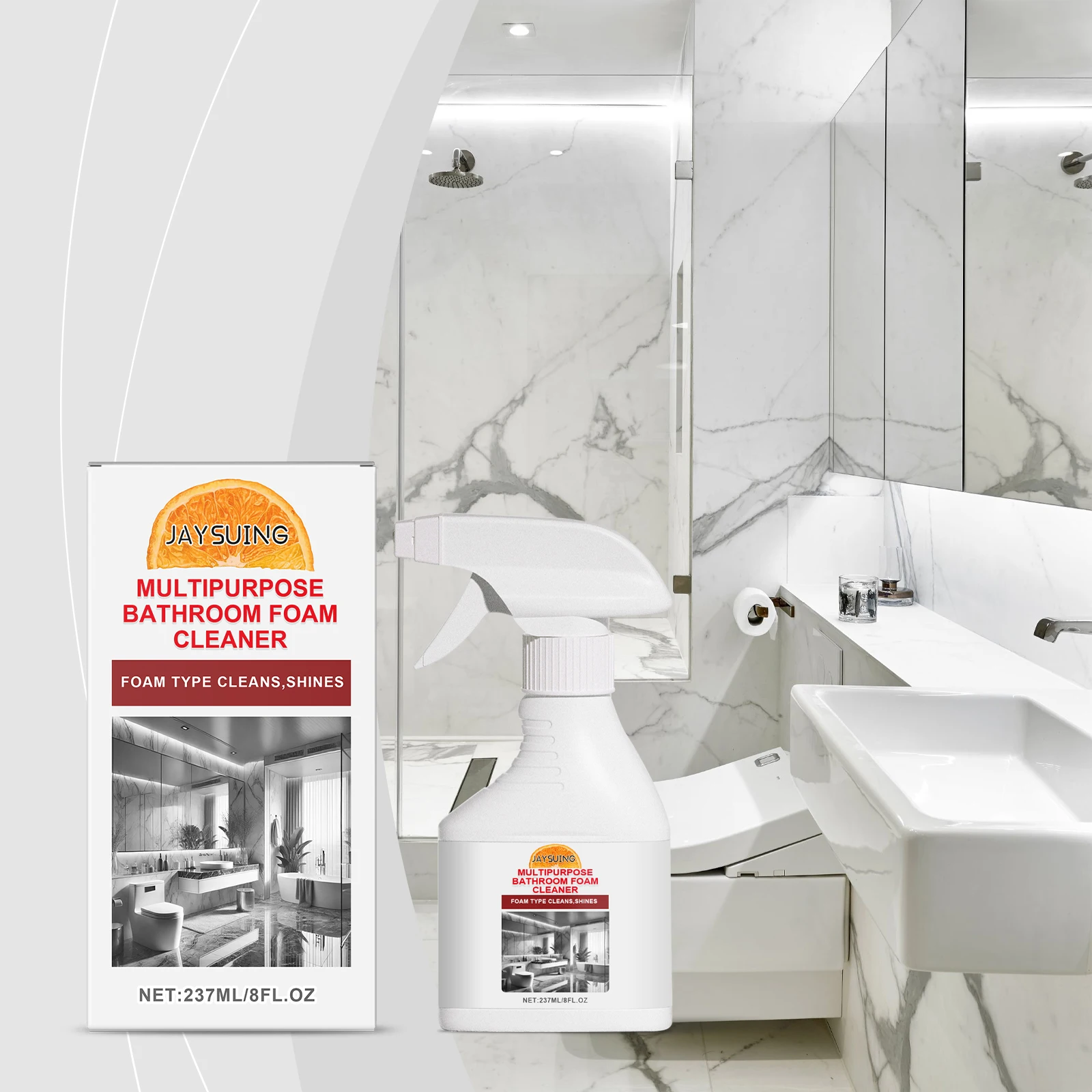 Multifunctional bathroom cleaner Home bathroom shower room scale stains wall multi-effect cleaning