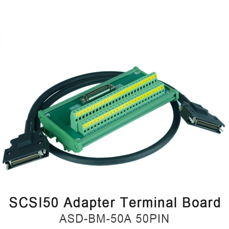 

SCSI50 50pin Relay Terminals Delta A2/AB Servo Driver Pinboard CN1 Interface Transfer Board ASD-BM-50A Use for A2/AB Servo Serie