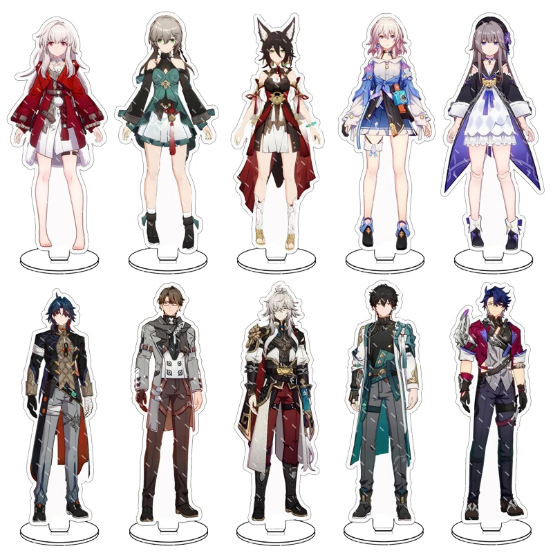 Honkai Star Rail Personaggio Figura Stand Sampo Yanqing Danheng Jingyuan Maschio Desk Decor Fans Collection Puntelli