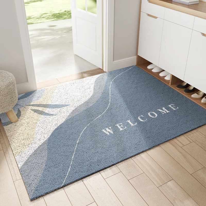 

European Welcome Door Mat High Elastic Silk Circle Entry Mat Foot Mat Protective Floor Mat Door Mats Outdoor Rug