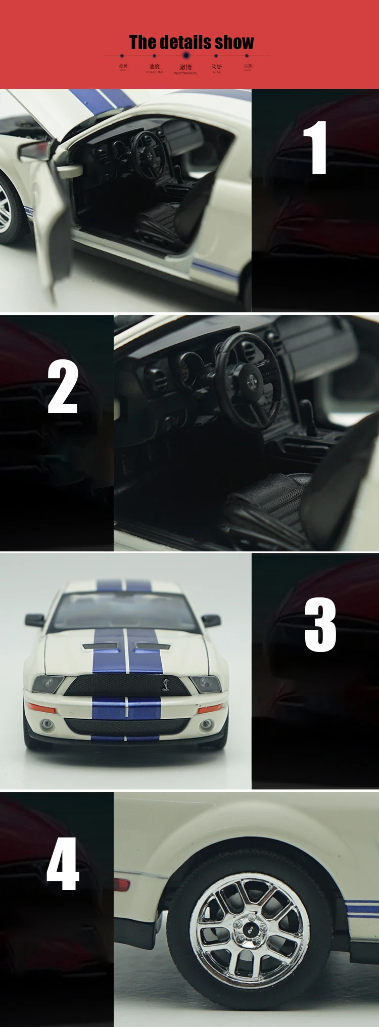 Ford Mustang Shelby GT500 Kobra 2007 1:24 Ölçekli Model Araba