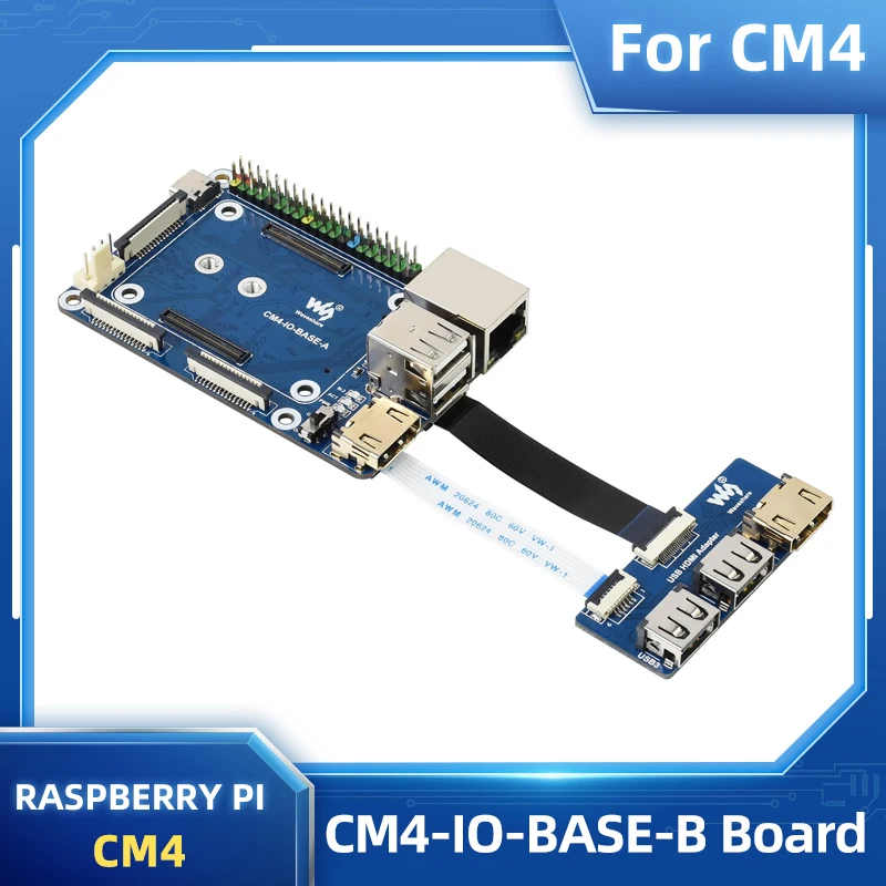 Mini Placa de Base para Módulo de Computador Placa de Base para Raspberry pi Cm4 com Módulo de Computador Cb4. Dsi Rtc Ventilador Usb Rj45 Gigabit M.2 Ranhura para Cm4