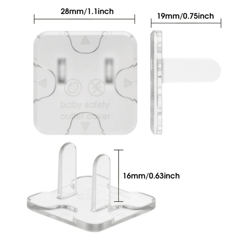 Pack of 50pcs American Socket Safety Cover Electrical Outlets Plug Protectors Caps Child Safety Cover