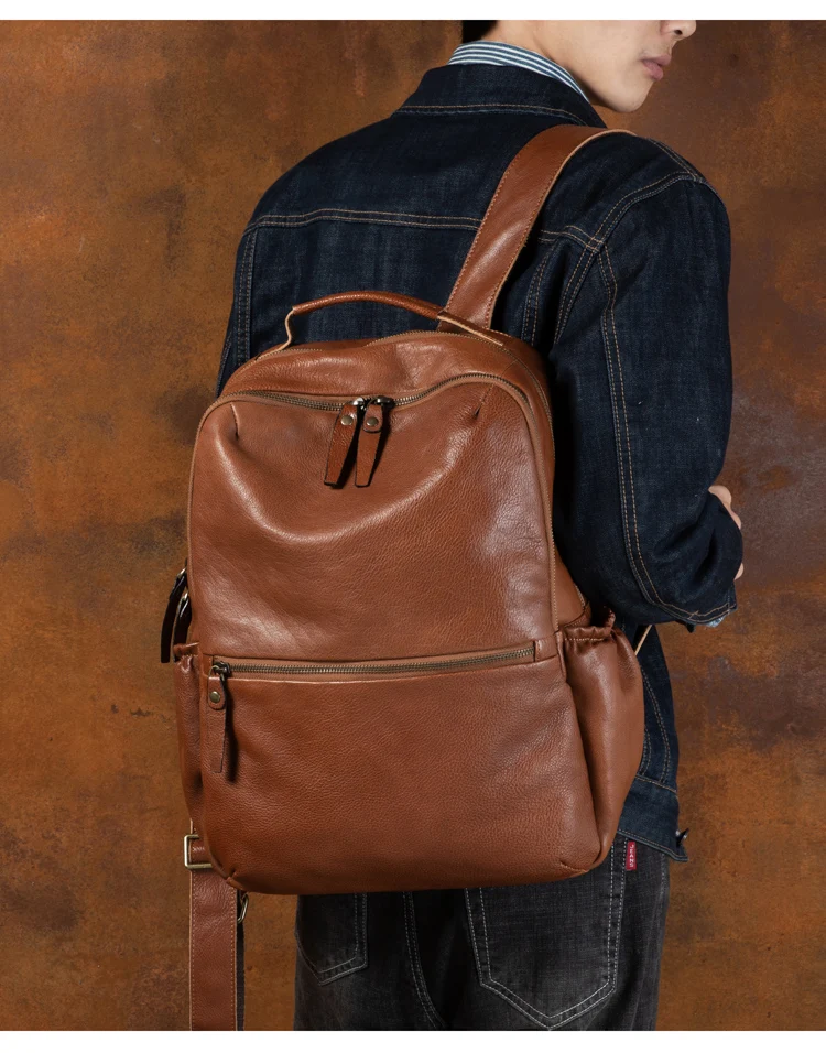 جلد المرأة في الهواء الطلق السفر على ظهره Vintage سعة كبيرة على ظهره حقيبة مدرسية للرجال على ظهره ل 15.6 بوصة حقيبة كمبيوتر محمول