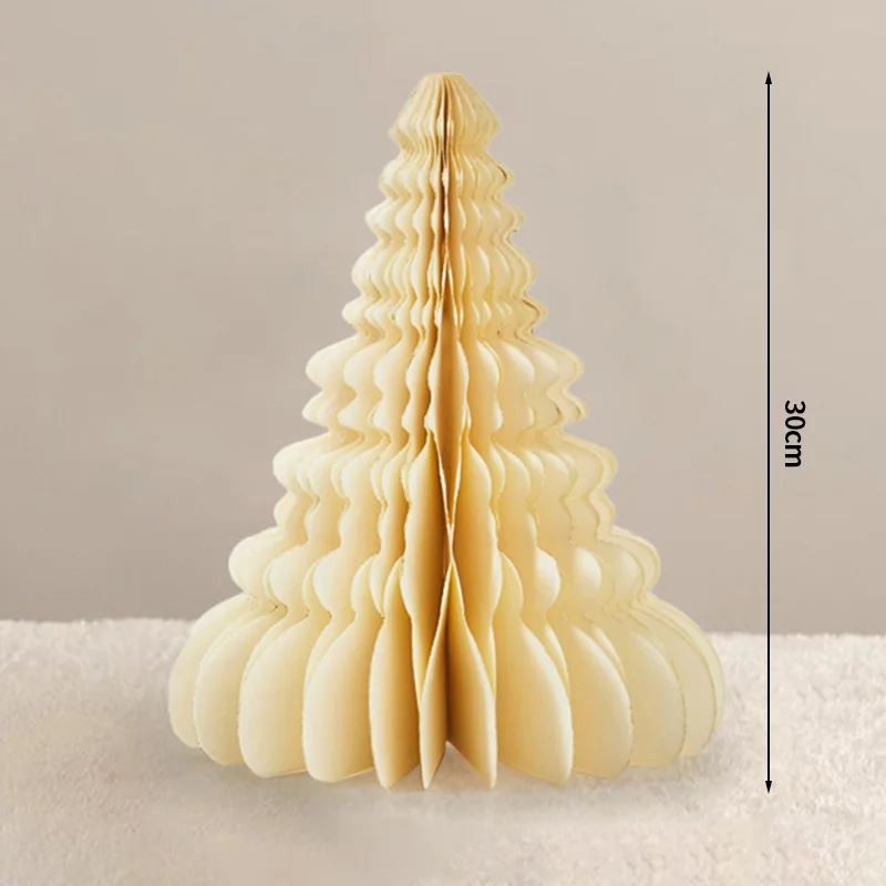 thumbnail image 1 of Adornos para árbol de Navidad, bolas de papel en forma de panal, plegables, hechos a mano, para escritorio, estilo Ins de alta gama, 1 of 5