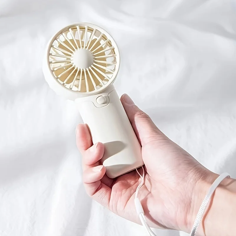 Mini Portable Fan Lightweight Handheld Fan AA Battery Operated Cooling Fan for Office Outdoor Travel Camping 6