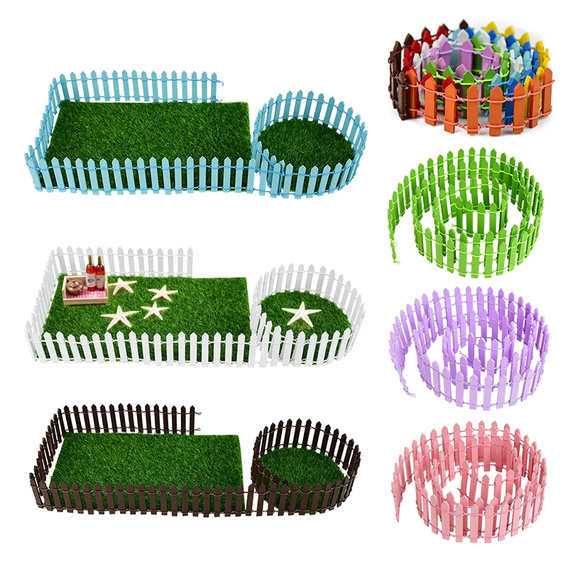 100cm Mini Wooden Fence Miniature DIY Fairy Garden Courtyard Landscape Accessories Handmade Crafts Decoration For Home 2