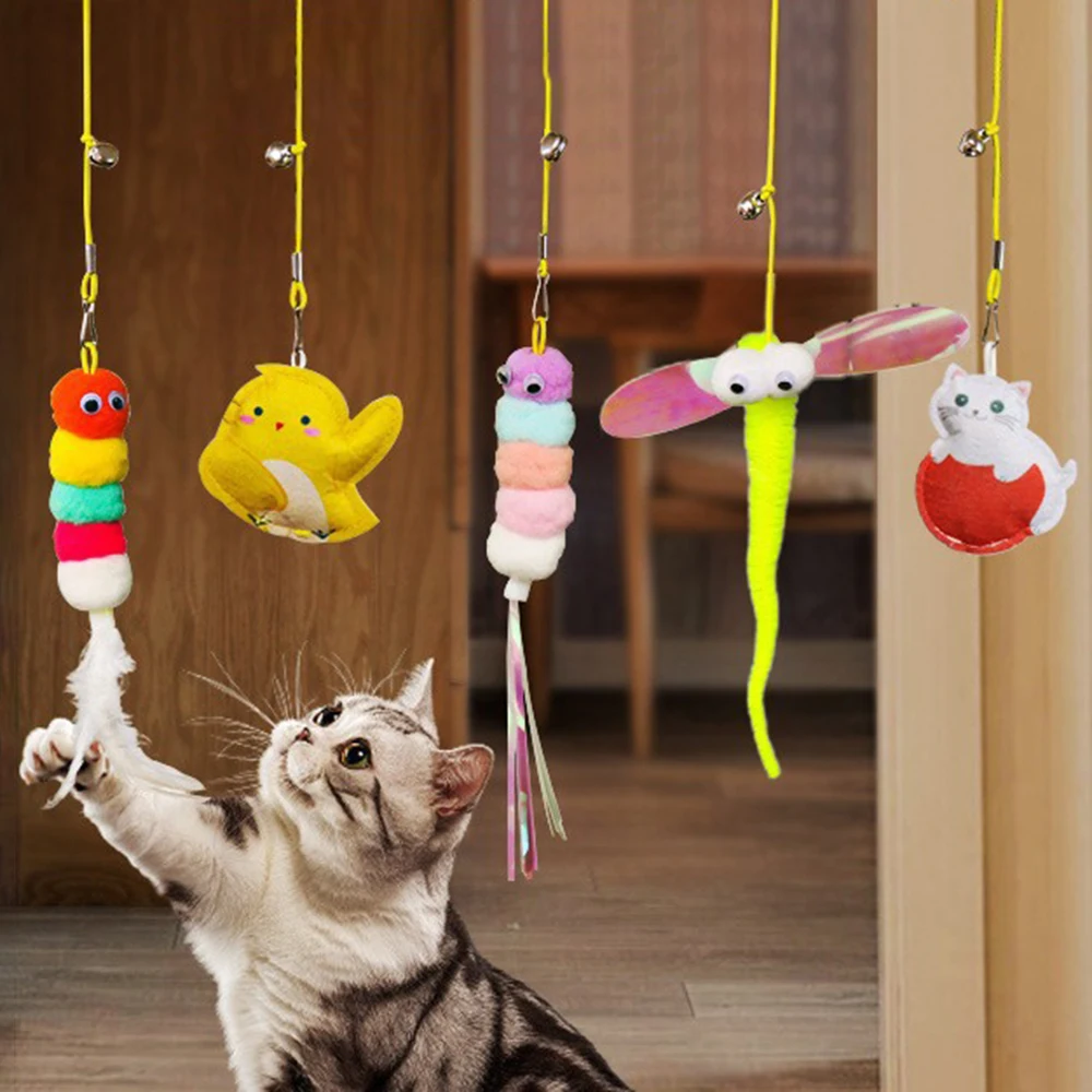 Hanging Feather Cat Teaser Toy 1