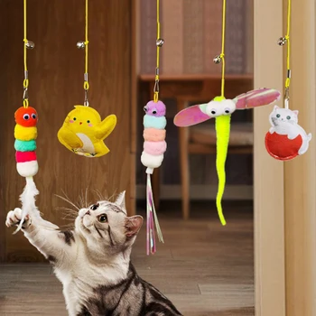 Hanging Feather Cat Teaser Toy 1