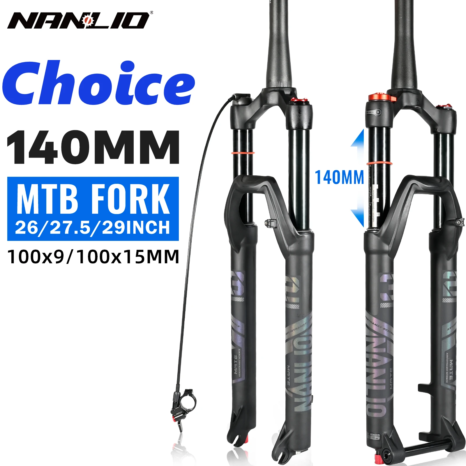 新品 nanlio x7 pro サスペンションフォーク エアサス 29インチ NANLIO X7 Bicycle Suspension Air Fork Rebound Adjustment 26