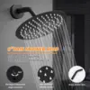 Tub Shower Faucet Set Valve Included with 6-Inch Rain Shower Head and Tub Spout Single-Handle Tub and Shower Trim Kit Matte 4