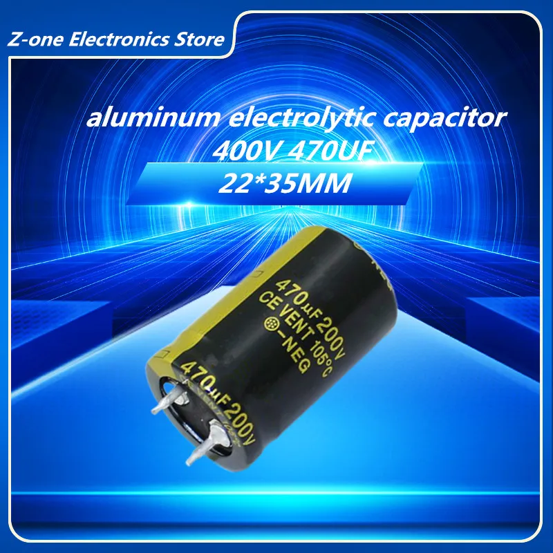 2-5pcs electrolytic capacitors 200V470UF 22X35MM  high-quality capacitor 200V 470UF 22X35MM