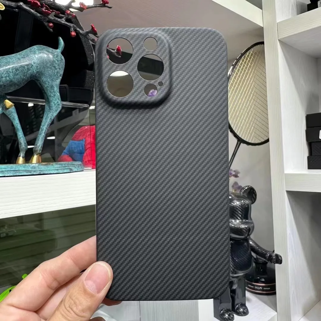 

600D Real Carbon Fiber Case for iPhone 14 Pro Max 14Pro Matte Black Camera Protective Aramid Lightweight Back Cover for Apple