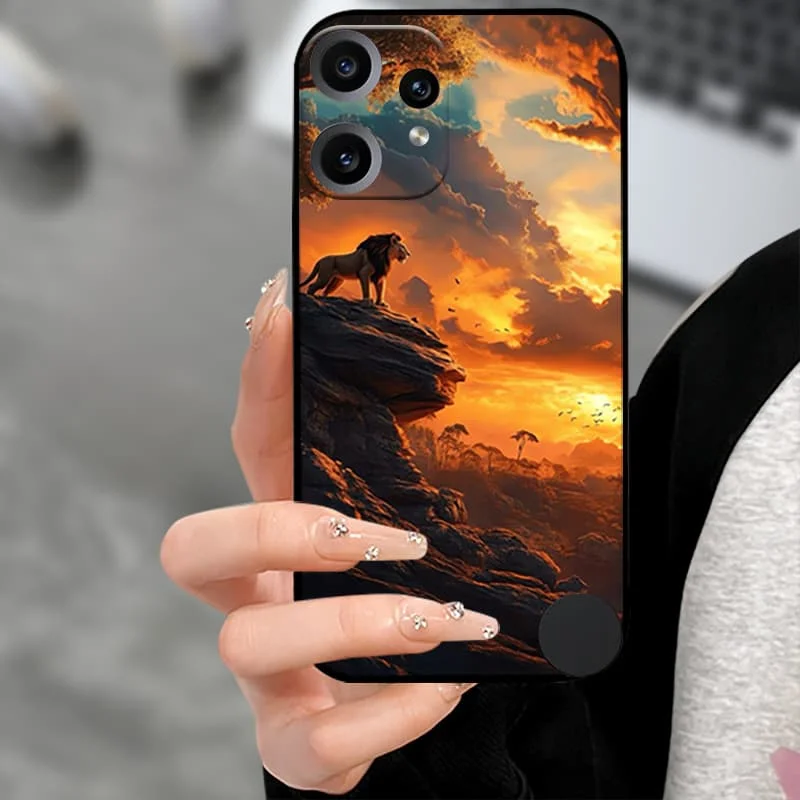 Premium Soft TPU Silicone Back Cover with Camera Protector - Black Bumper Case