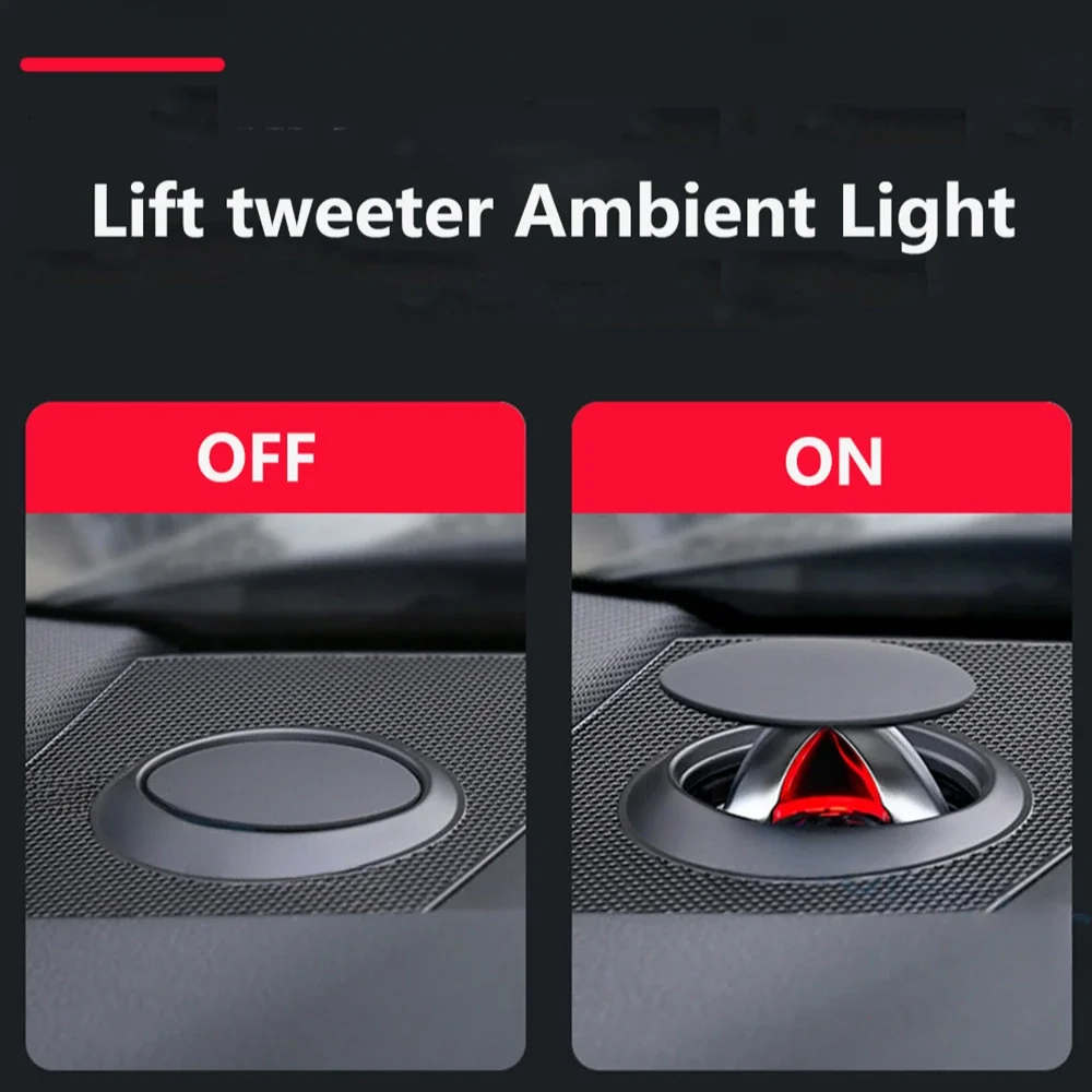 아우디 A4 A5 A6 A7 Q7 Q8 전기 고음 경적 세련된 자동차 품질 악기 장식에 대 한 32 색 LED 리프팅 트위터 스피커