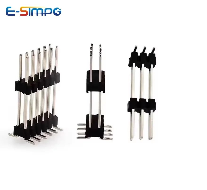 10 stücke/2,54 stücke mm 2x15p/25p/40p l30mm smd zerbrechlicher männlicher Stift kopf zweireihiger doppelter Kunststoff Rohs Gold SMT PCB Board Spacer