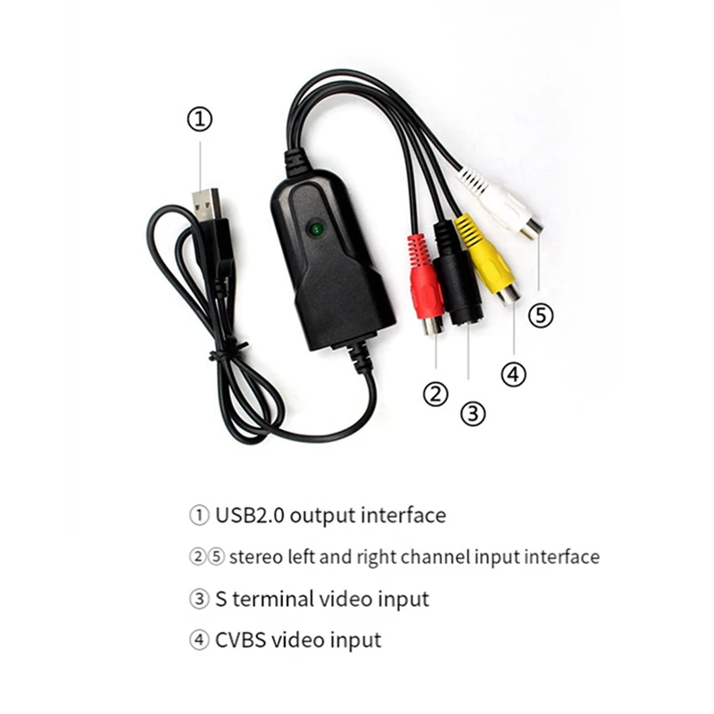 

CVBS конвертер USB видеозахват USB 2,0 Аудио Видео адаптер Аксессуары для компьютера DVD видеокамеры