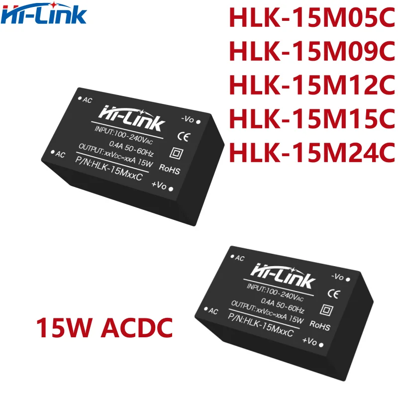 15W 5V 3A AC DC Module Power Supply Hi-Link HLK-15M05C 15M12C 15M24C Automation Control