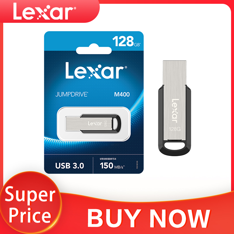 USB 3.0 Lexar M400 USB Flash Drive 32GB 64GB 128GB 256GB Reading Speed Up To 130MB/s Pendrive Mini U Stick USB Memory Stick