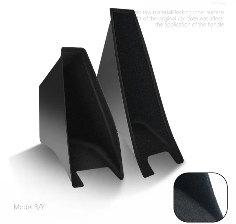 For Tesla Model 3/3 Highland Y/Y Juniper Car Side Door Handle Storage Box ABS/Fl