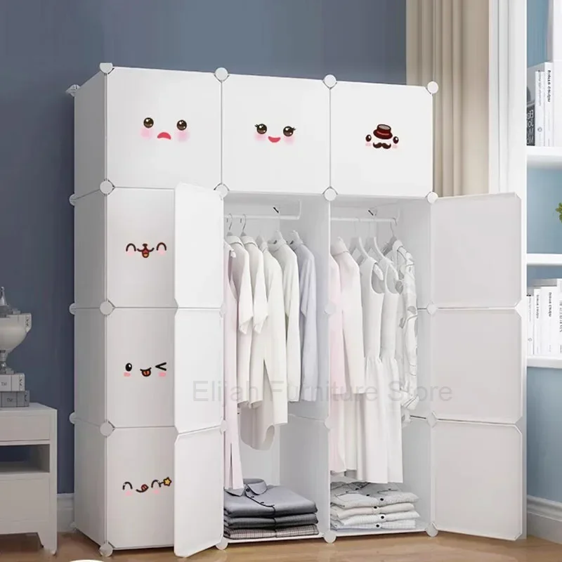 

Simple Display Closet Cube Shelves Kids Clothes Cupboard Wardrobe Portable Storage Bedroom Jewelry Vestidores Salon Furniture