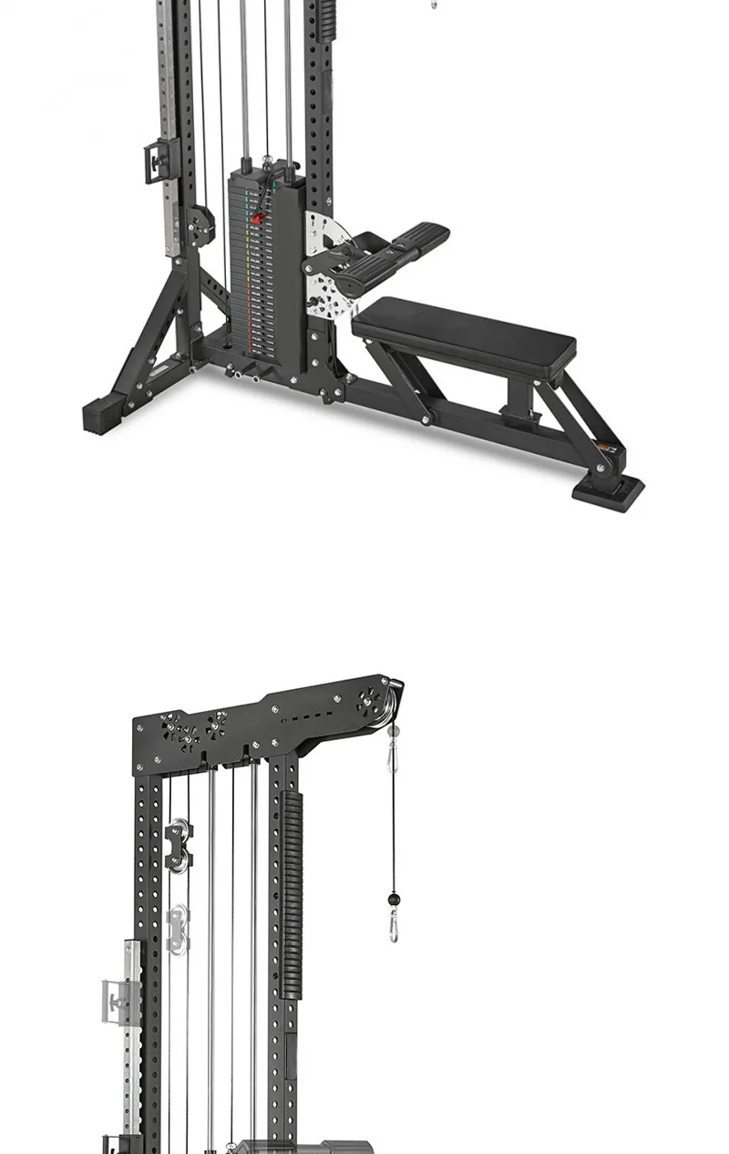 Rowing Rack Machine Commercial 3-in-1 High Lat Pull-Down & Seated Rowing Machine: Steel ...