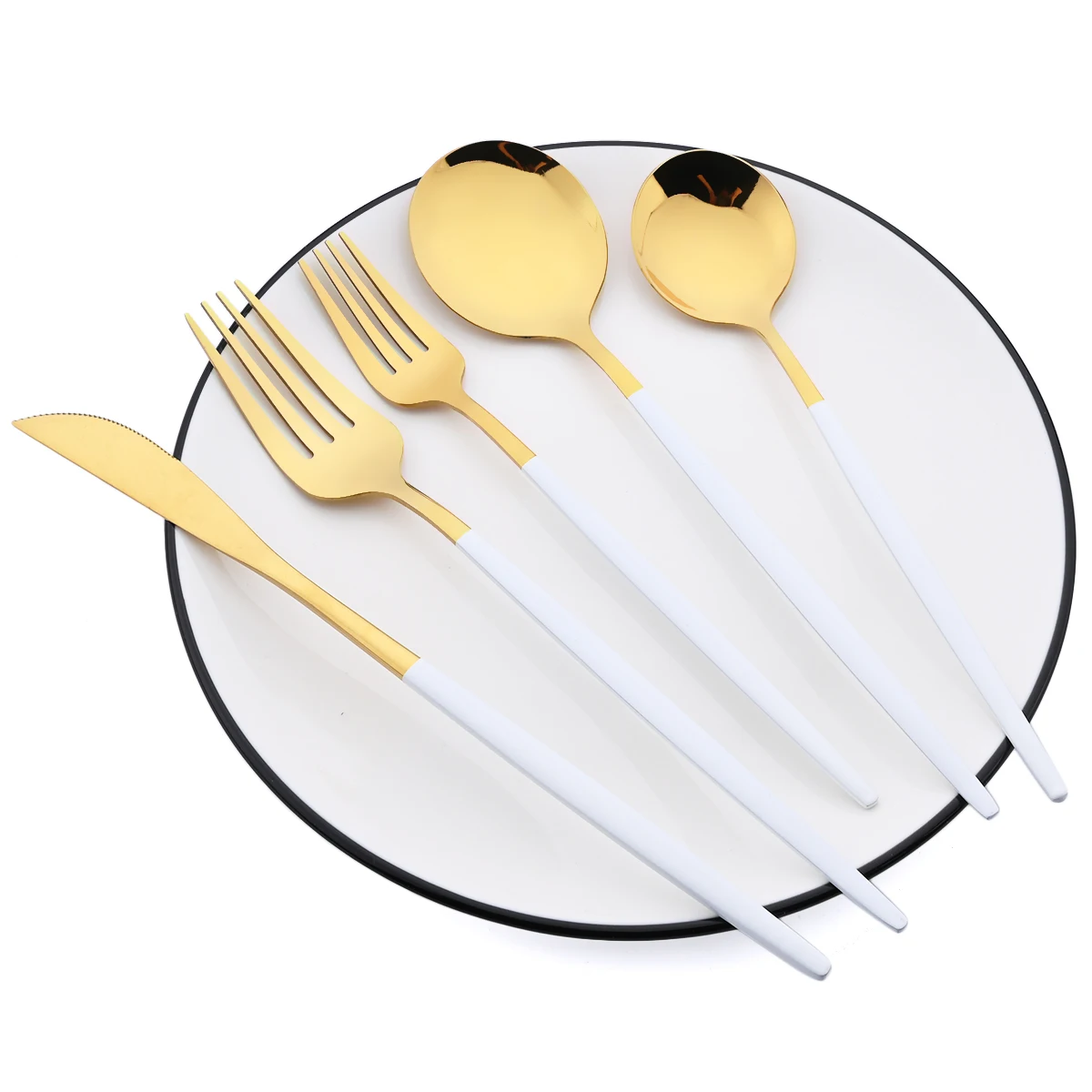 Dinnerware Set Knife Fork Long Handle Spoons Chopsticks Flatware Cutlery Stainless Steel Tableware Silverware 6Pcs cutlery set western style cutlery set picnic cutlery set stainless steel cutlery set picnic tableware camping cutlery set