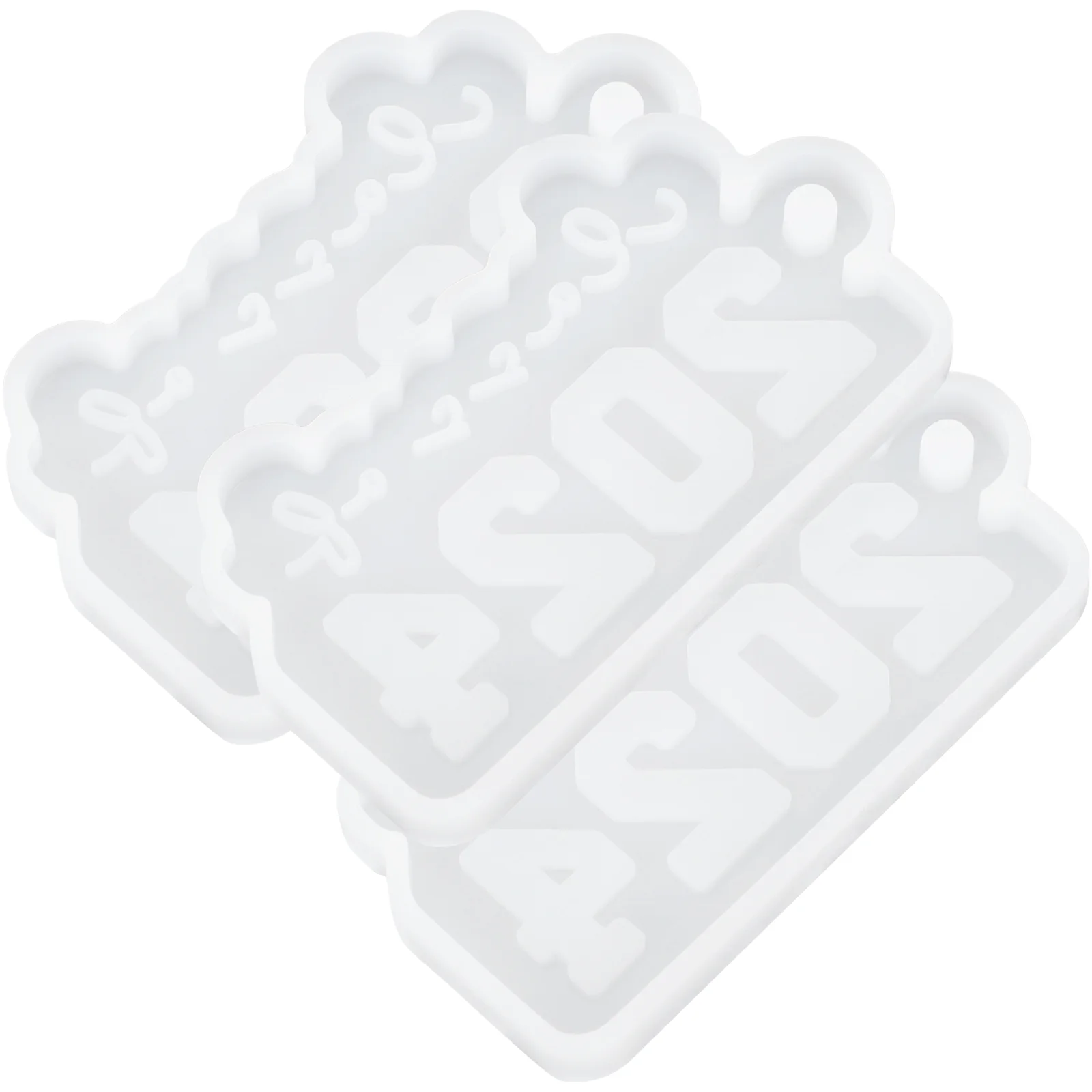 

2024 Graduation Resin Molds Silicone Class Keychain Hanging Charm Mold Epoxy Casting Diy Gift White
