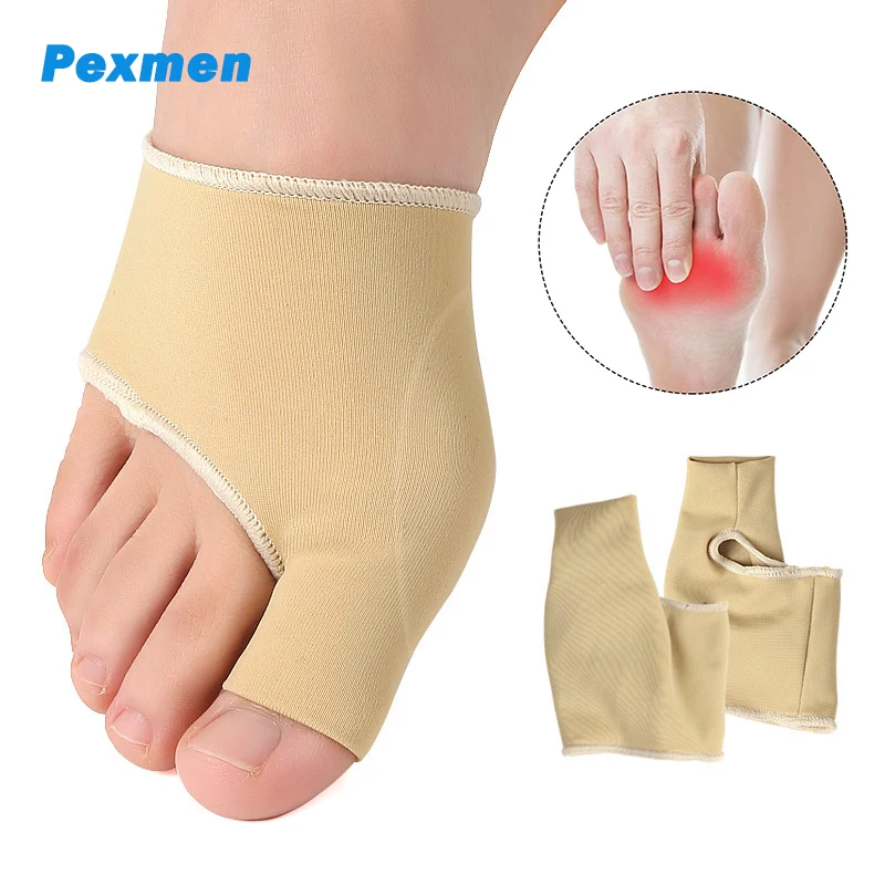 Pexmen 2/4Pcs Gel Bunion Corrector Big Toe Protector Pain Relief Hallux Valgus Bunions Splint Pads Foot Cushion Brace Sleeve