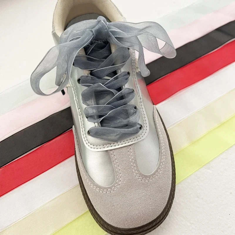 Lacci Scarpa In Poliestere Satinato 100/140cm - Larghi 2cm - 22 Colori Disponibili