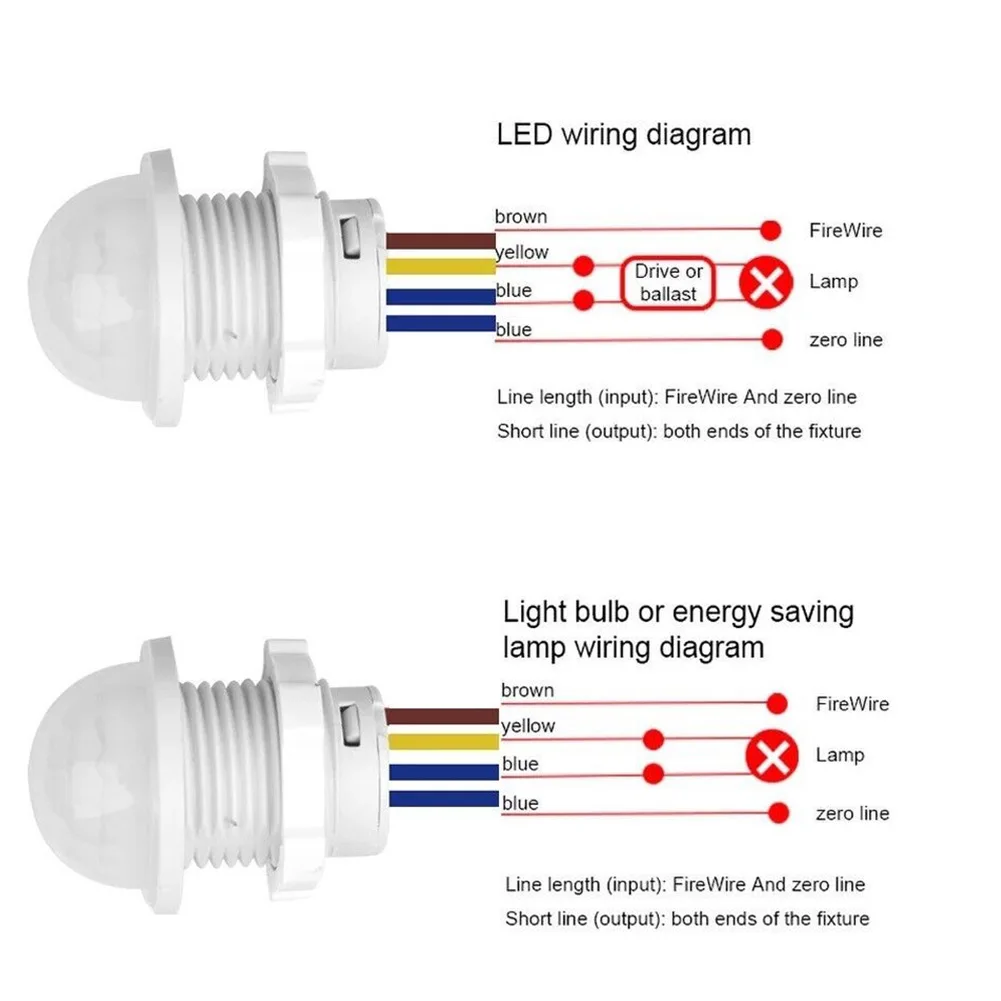 Motion Light Switch Light Switch Warehouse White Sensor Output -20 ℃ -+40 ℃ 120 &deg; Bathrooms Ceiling Motion Sensor