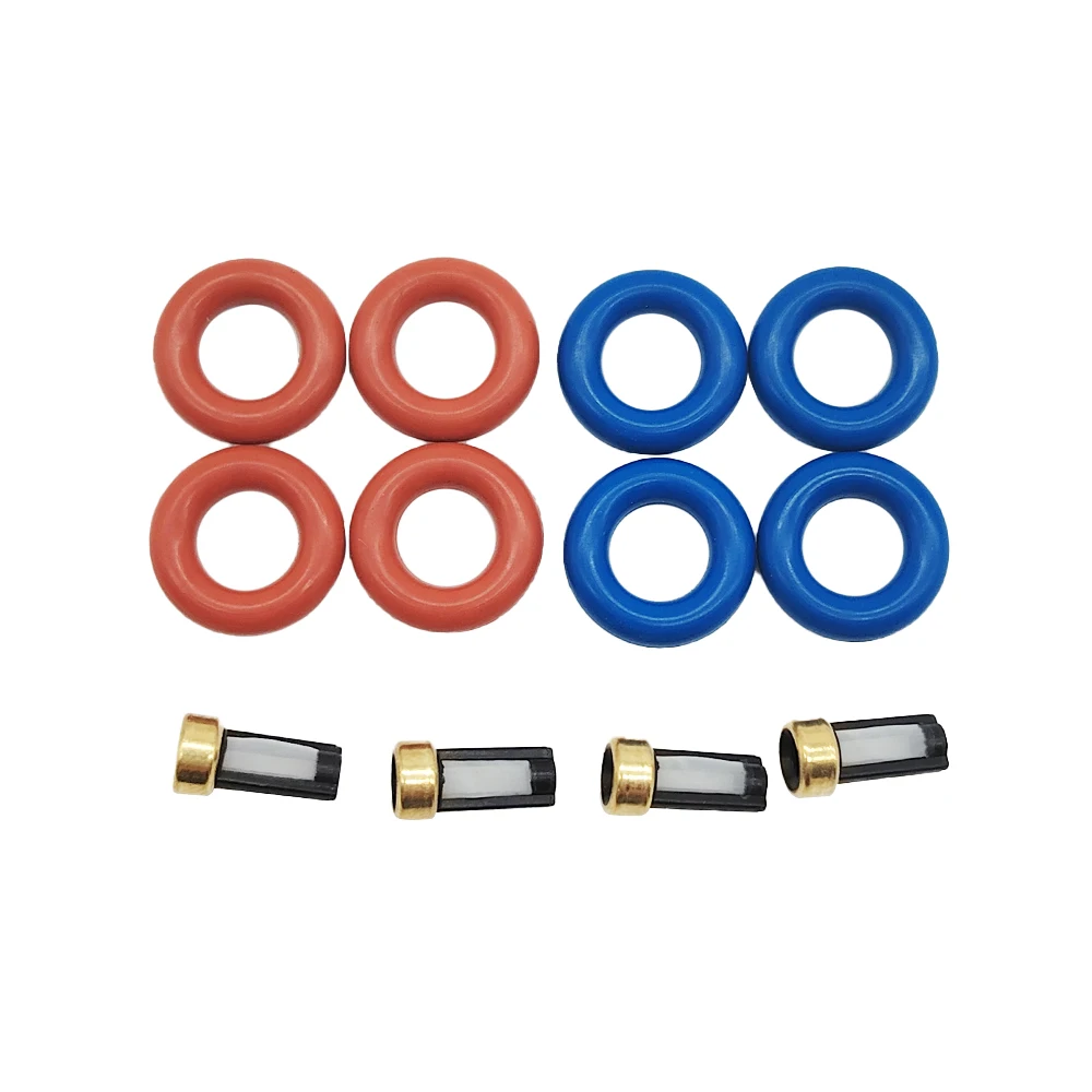 4 Sets Injector Repair Kits Micro Filter Oring For OPEL 2.2 12565474 12563420 12564446 93184428 12569631 12563420