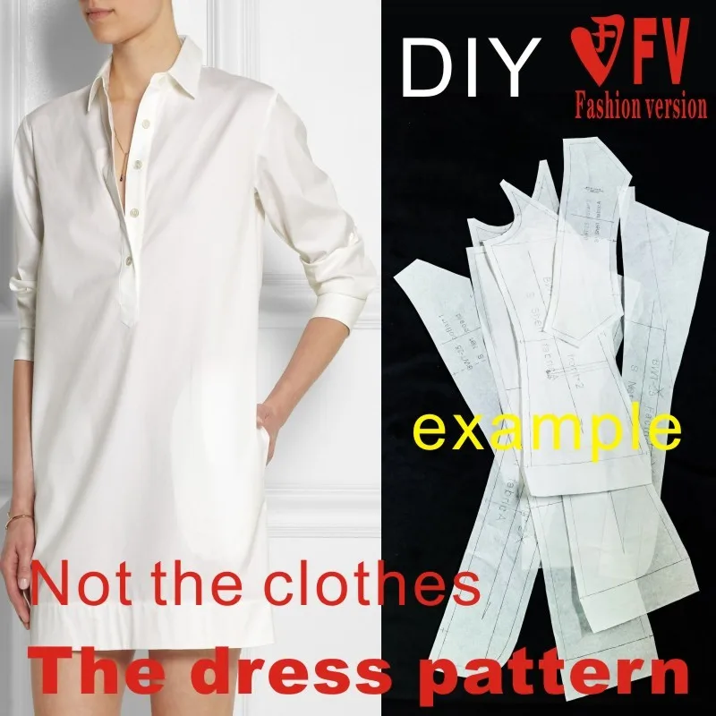 Clothing DIY The dress Dresses Sewing Pattern cutting drawing Women's Dress Sewing Template BLQ-58