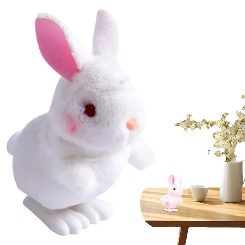 

Wind Up Easter Toys Bunny Jumping Plush Assorted Fuzzy Flipping Bounce Wind Up Stuffed Egg Hunt Clockwork Prop Dancing Bunny