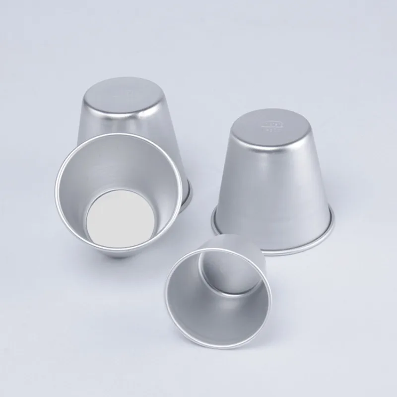 10PCS Pudding Mold Aluminum Alloy Pudding Cup Large, Medium and Small Size Optional Cake Dessert Double Skin Milk Mold