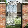 European Mediterranean Factory Customize Size Color Durable heavy-duty wrought Iron Steel garden entry security Courtyard Gate 1