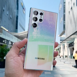 Laser Gradient Clear Case - Colorful Rainbow Cover - A73 5G (Colorful)
