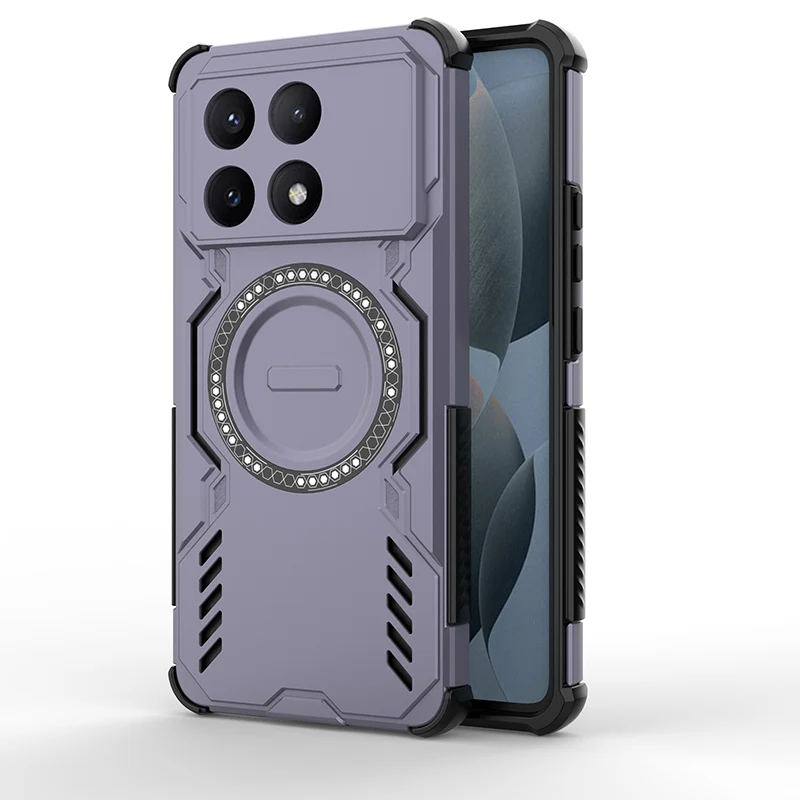 Mecha Heat Dissipation Air Cushion Anti-Drop Magnetic Phone Case