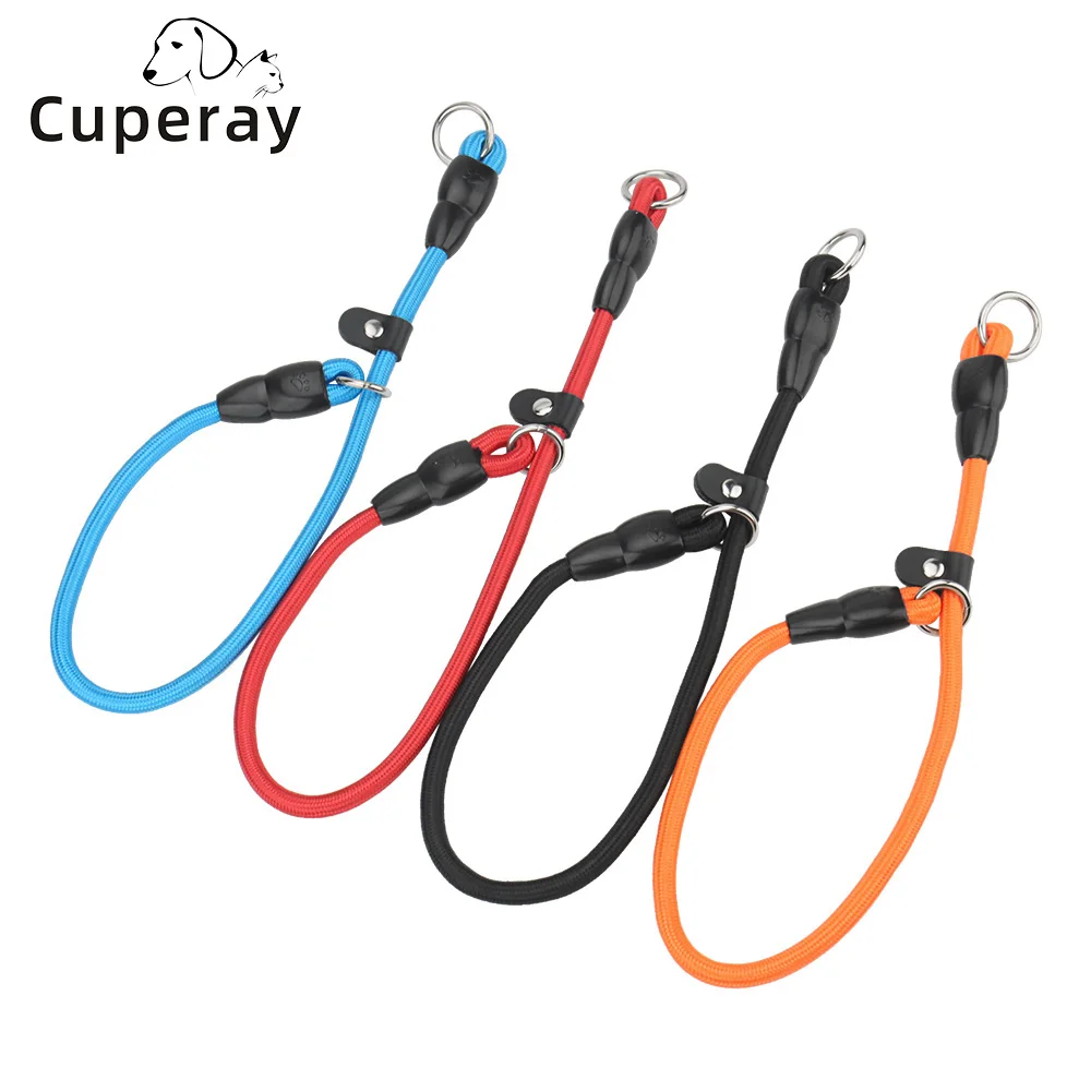 Dog Slip Collar,No Pull Choker Collar for Dogs,Slip Collars with Slidable Stopper,Martingale Collar for Small Medium Large Dogs
