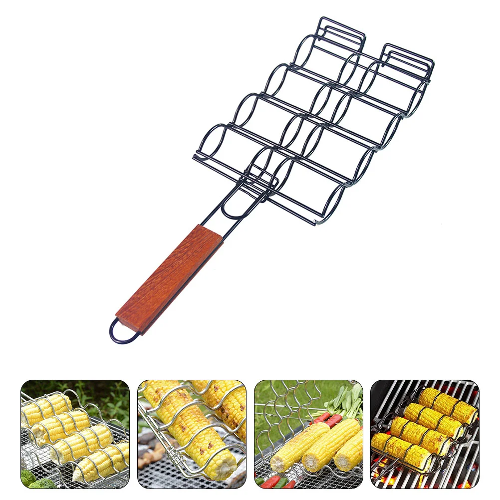 

Grilled Corn Rack Home BBQ Clip Baking Net Clamp Cob Grilling Tools Clips Board Barbecue Accessory Collapsible Stand