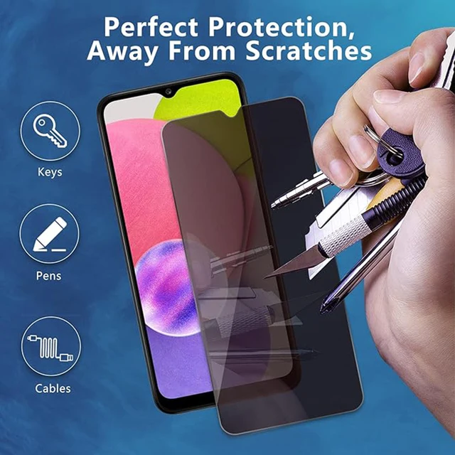 Protecteur d'écran de confidentialité pour Samsung, verre de protection anti-espion pour Galaxy A15, A35, A55, A05, A14, A24, A35, A54, A12, A13 Film 6