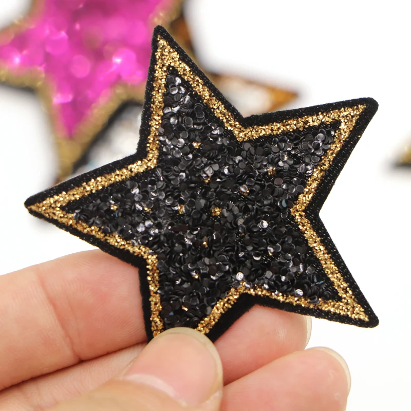 Mélange Aléatoire Brodé Fer Sur Patchs Coudre Sur Paillettes Patch Pour Bricolage Vêtements Jean Badges Applique