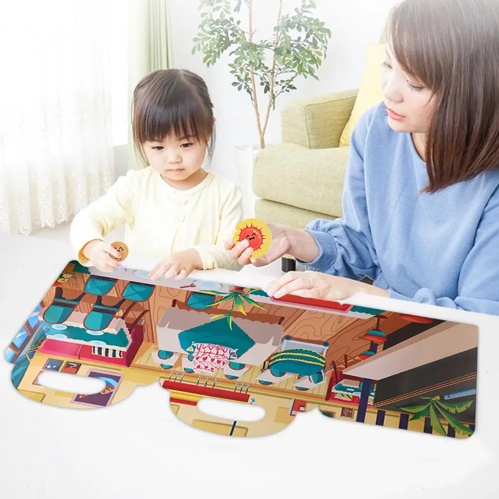 

Портативная книга-наклейка с ручками, водонепроницаемая книга-наклейка из ПВХ для детей, обучение путешествиям, портативное желе для детей, для детей