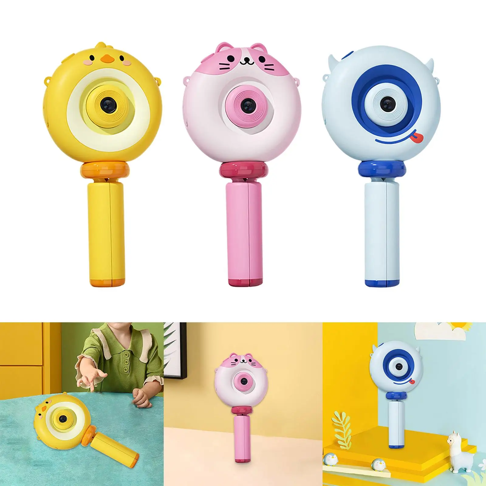 Kids Digital Camera for Age 3-9 Boys Girls Birthday Gift USB Charging Foldable Tripod Portable Toy Toddlers Video Cameras