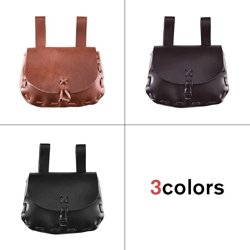 Mittelalterliche Gürteltasche Aus PU-Leder – Retro Renaissance Hüfttasche Mit Kordelzug, Ideal Für Cosplay, Ren Faire & Mittelalterevents