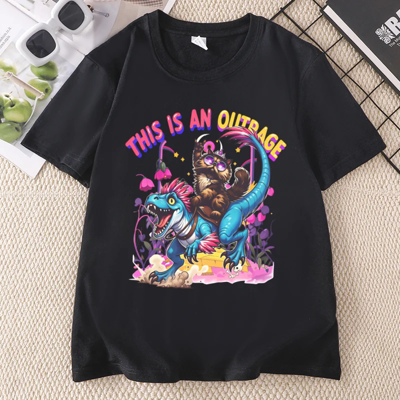 This Is An Outrage T-Shirt für Männer und Frauen, Princess Donut und Mongo Top, Dungeon Crawler Carl T-Shirt, Cat Lover T-Shirt, Grafik-T-Shirt