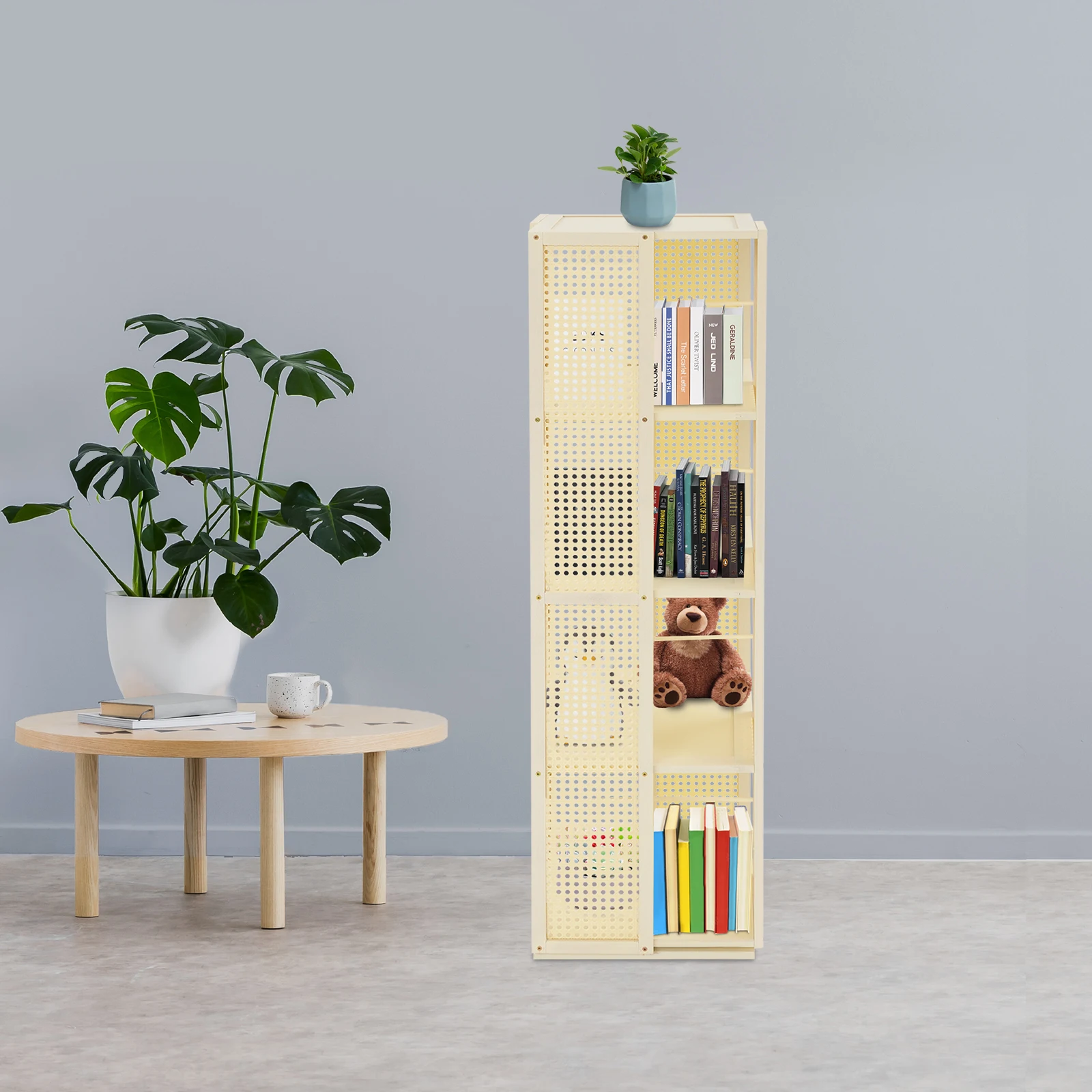 Drehbares Bücherregal mit 4 Etagen, 360° ° Display-Bücherregal, 4-stufiges drehbares Bücherregal – Detail 3
