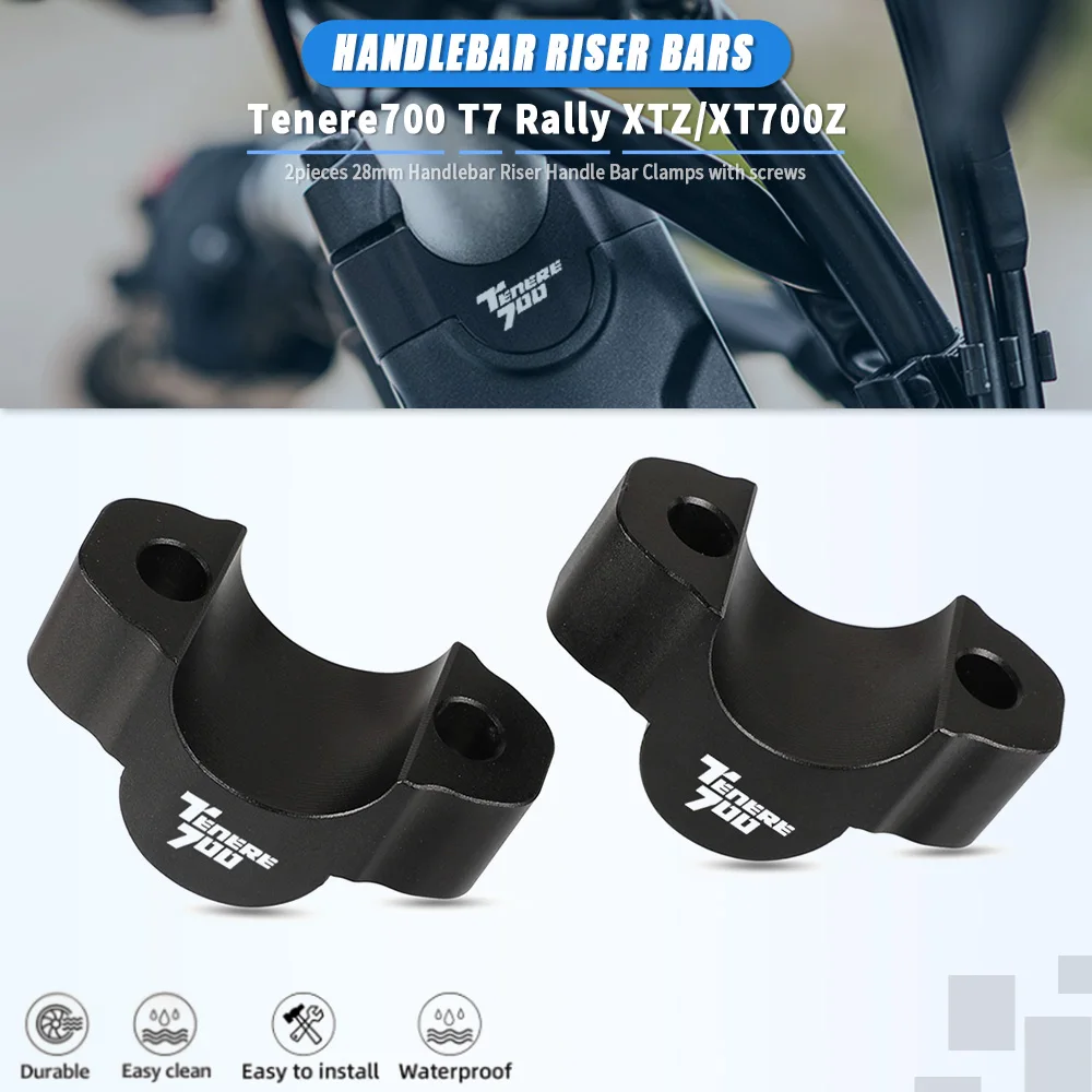 

Handlebar Bar Riser Adapter For YAMAHA Tenere 700 Tenere700 T7 2019-2021 Motorcycle Accessories Height Increase 20mm CNC Adapter