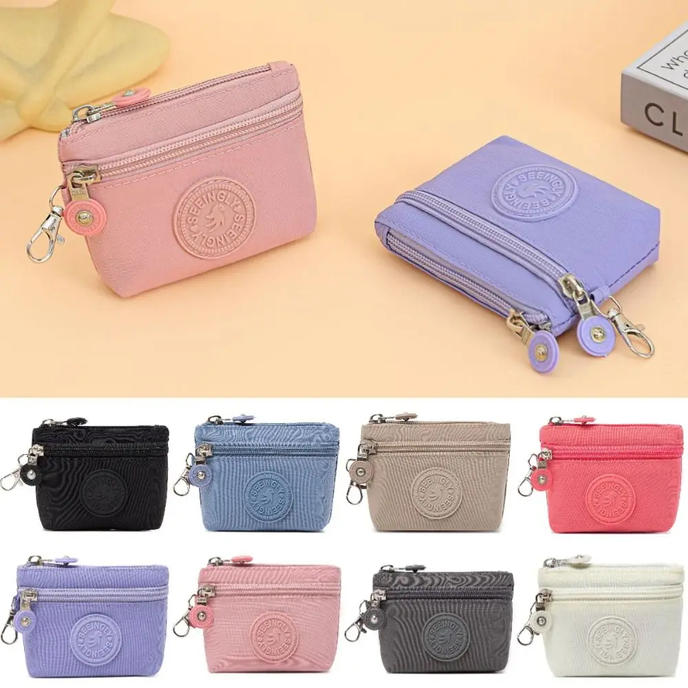 Sleek Women's Nylon Waterproof Wallet with Keychain & Coin Holder