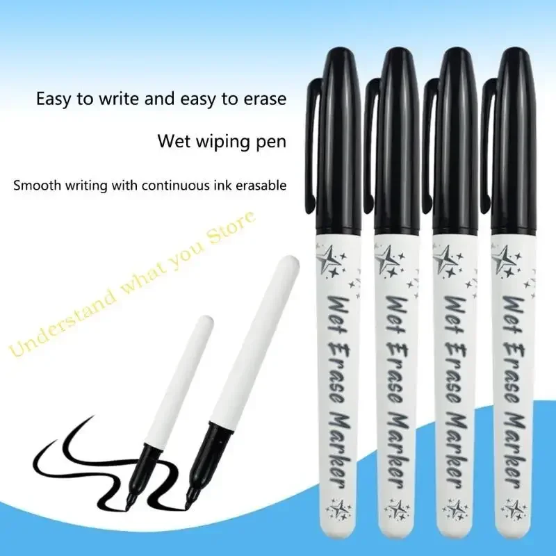 J60A 6PCS 화이트 보드 쓰기 펜 사라지는 공기 지우기 가능한 펜 수성 마커 펜